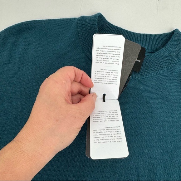 NWT Armani Exchange Wool Blend Pullover Sweater Men’s Size M Blue/White $110 - Picture 7 of 15